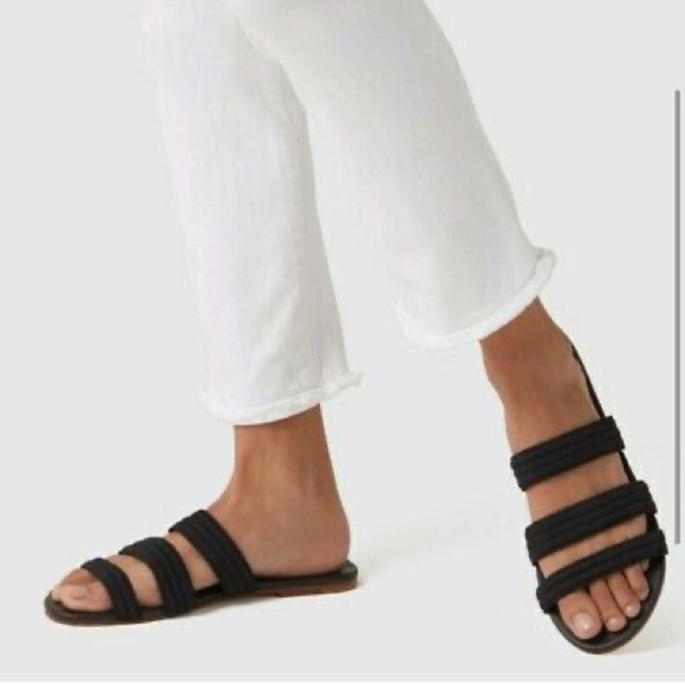 Rothy's Triple Band Black Sandals